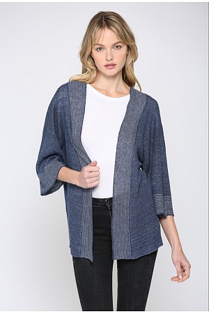LINEN OPEN CARDIGAN
